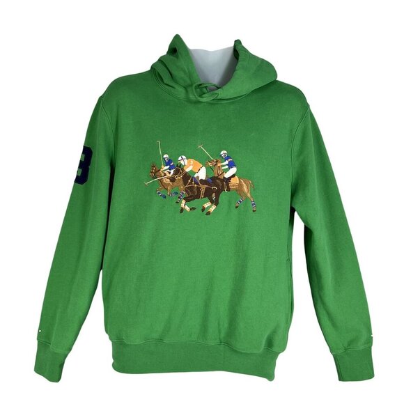 Polo Ralph Lauren Men S Embroidered 3 Pony Polo Player Graphic Hoodie Sweatshirt - Picture 4 of 16
